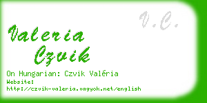 valeria czvik business card