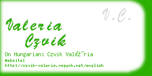 valeria czvik business card